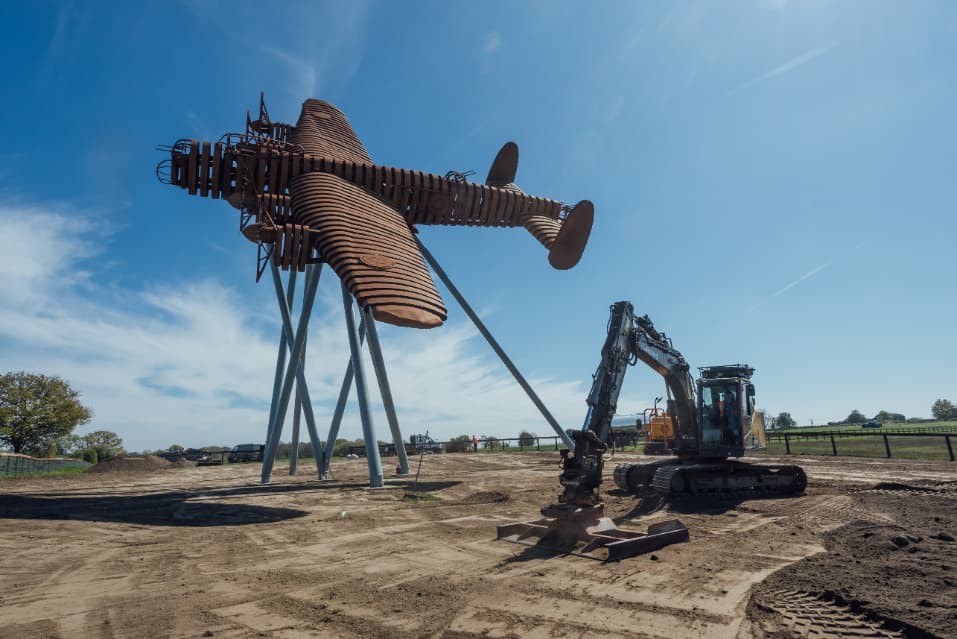 On Freedom's Wings - Lancaster Bomber Sculpture project photography 7