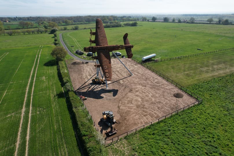 On Freedom's Wings - Lancaster Bomber Sculpture project photography 4