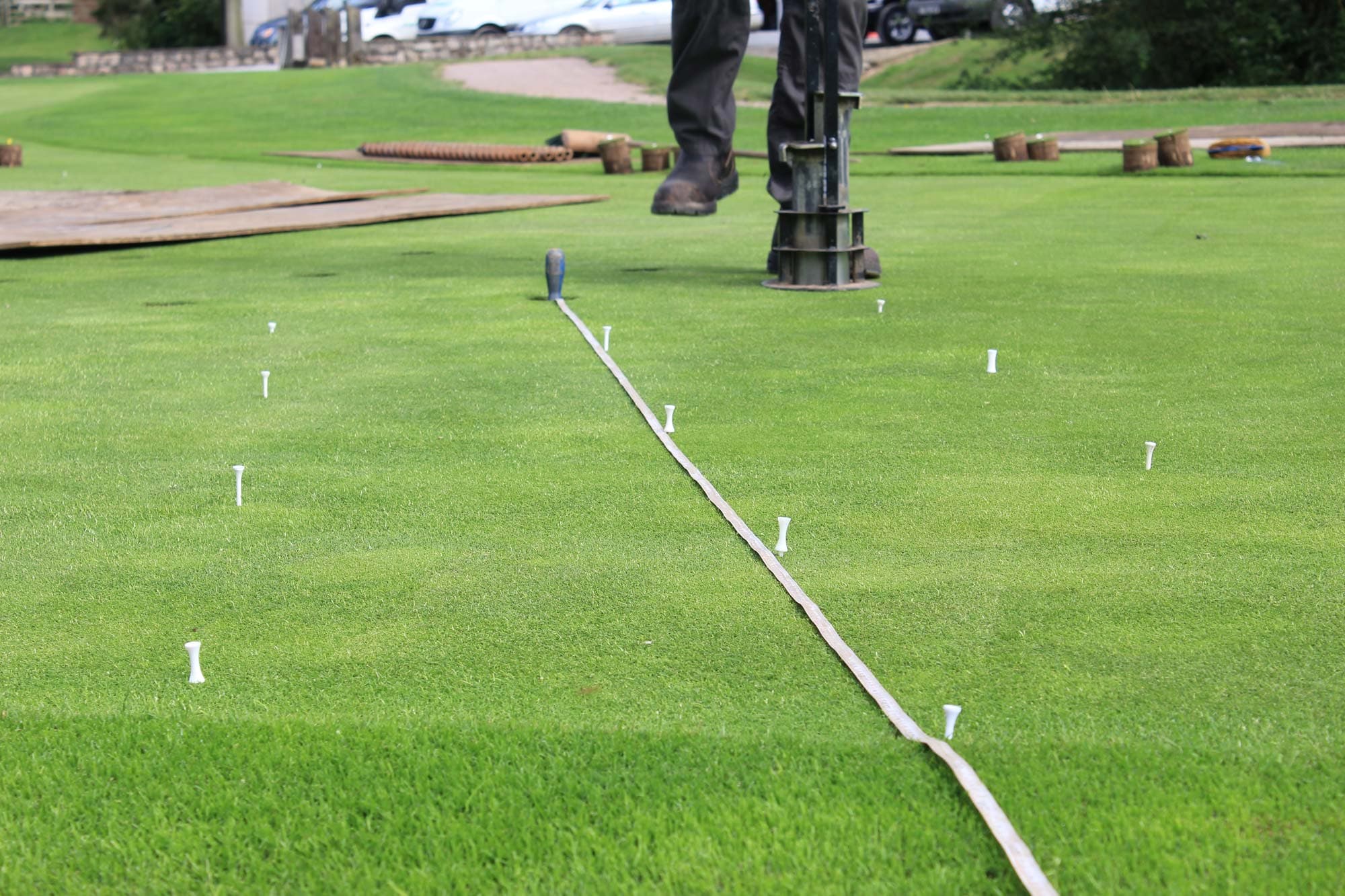 Putting Green Drainage project photography 2