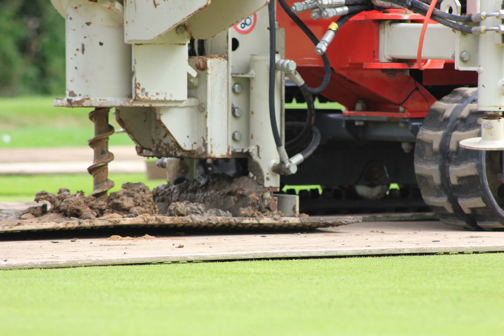 Putting Green Drainage project photography 7