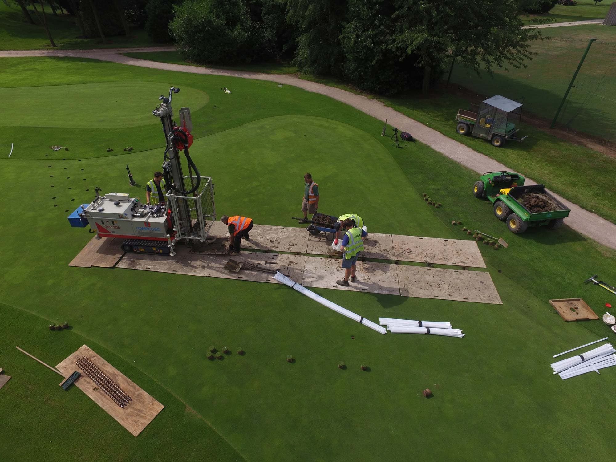 Putting Green Drainage project photography 11