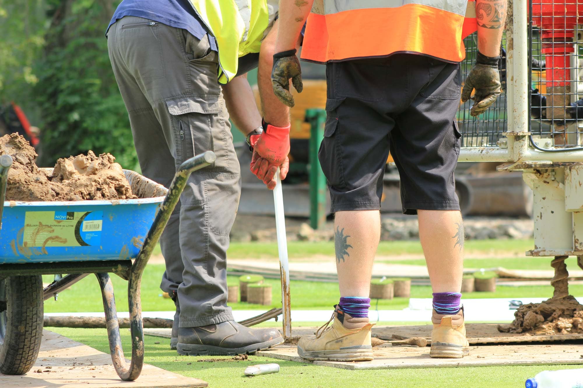 Putting Green Drainage project photography 14