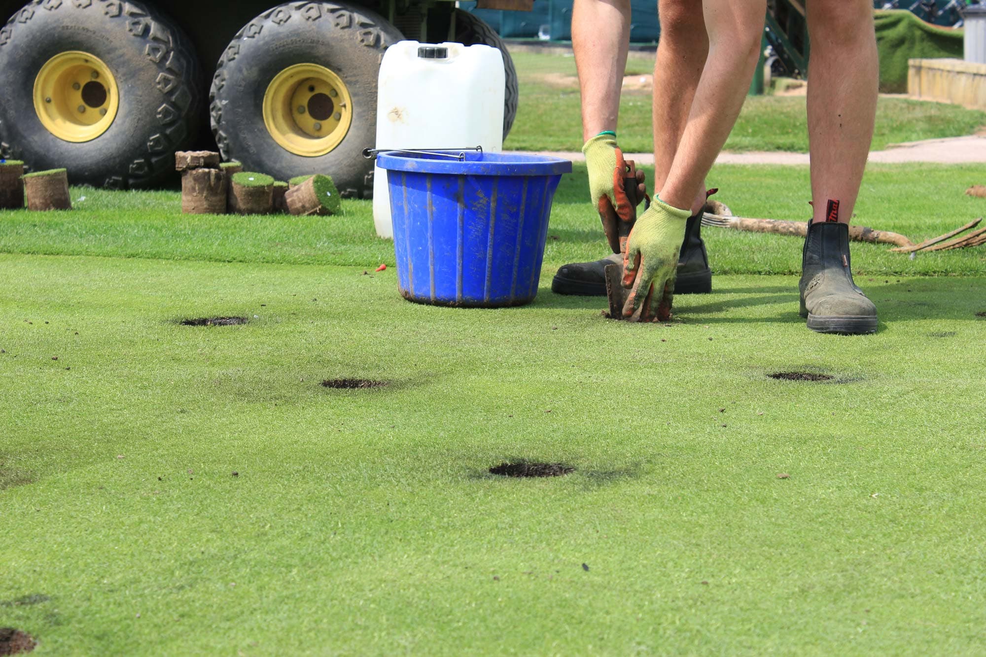 Putting Green Drainage project photography 16