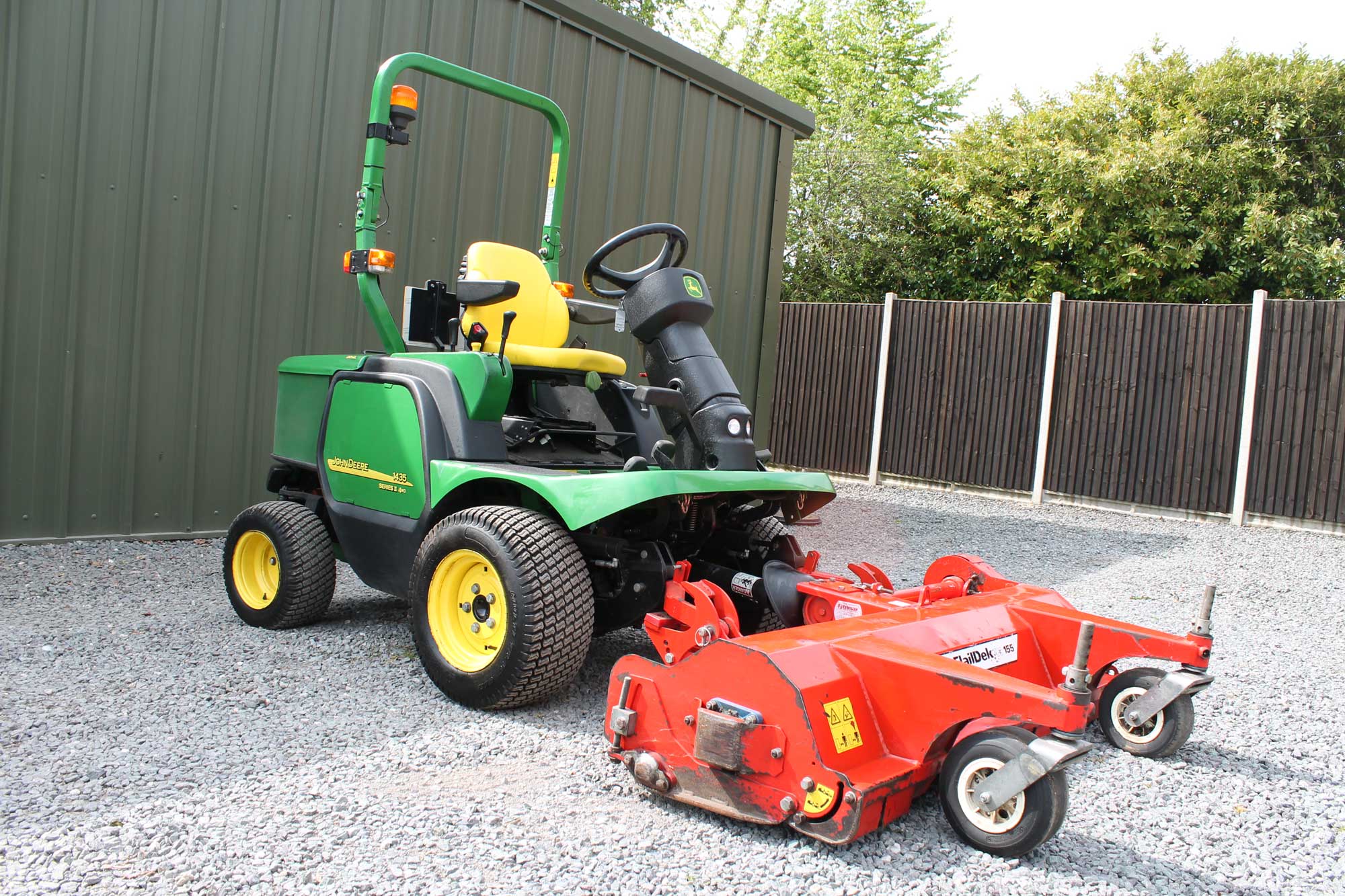 John Deere 1435 Mower with Flail Attachment